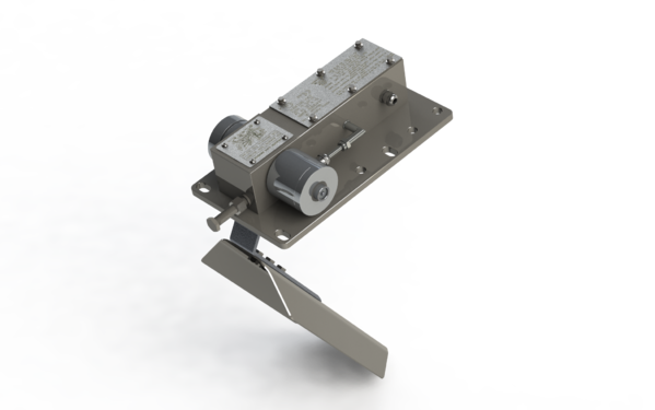 Abbildung eines Durchflusssensors für den Öl- und Gasbereich der Serie DLS-001 von Hohner Elektrotechnik aus Werne in Nordrhein-Westfalen
