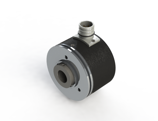 Afbeelding van een absolute draai-encoder uit de serie SWA 90 van Hohner Elektrotechnik GmbH in Duitsland