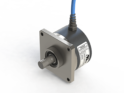 Illustration of an Ex- incremental rotary-encoder of the series NAMYQX from Hohner Elektrotechnik GmbH in Germany