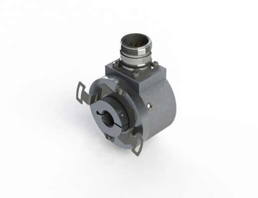 Afbeelding van een absolute draai-encoder uit de serie SAS-SAM van Hohner Elektrotechnik GmbH in Duitsland