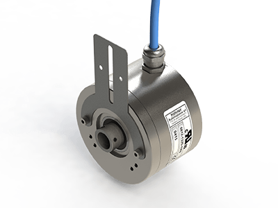 Illustration of an Ex- incremental rotary-encoder of the series 08 from Hohner Elektrotechnik GmbH in Germany